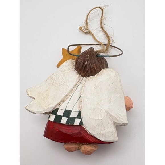 Vintage Eddie Walker Angel Christmas Tree Ornament Holding Star Folk Art - Picture 2 of 7